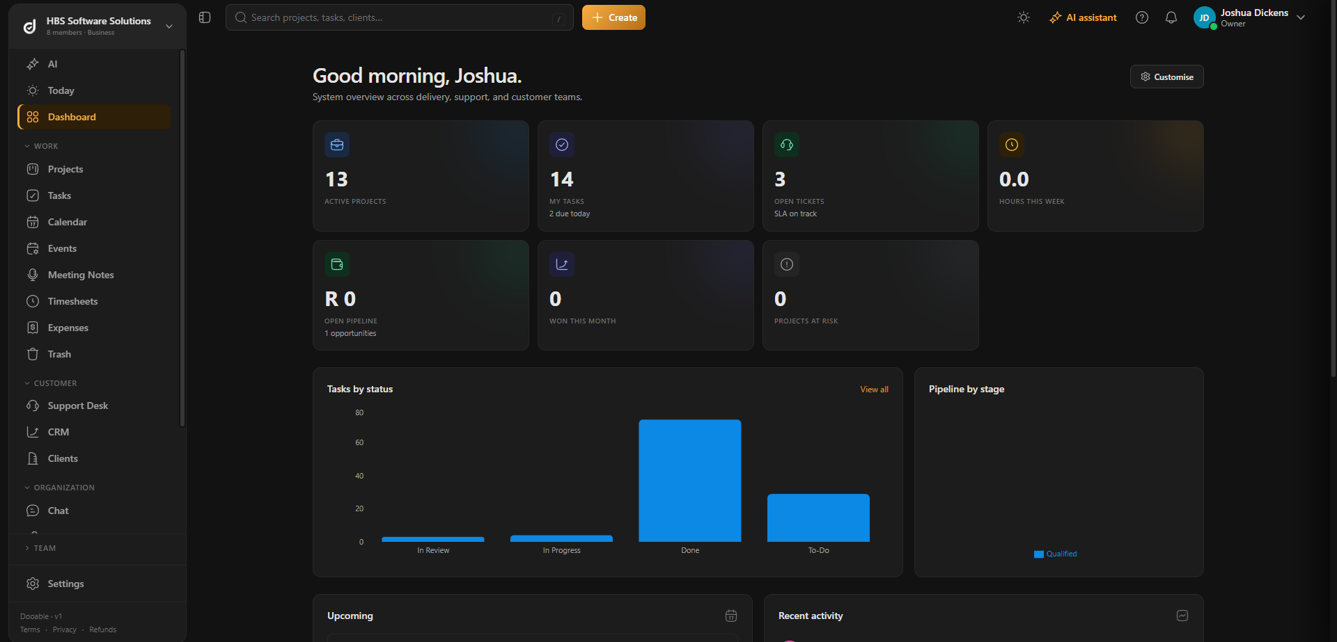 Dooable dashboard